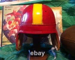 1940 Historic Kansas City Chief Leather Football Helmet Super Bowl