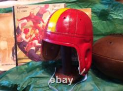 1940 Historic Kansas City Chief Leather Football Helmet Super Bowl