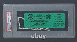 1967 SUPER BOWL KANSAS CITY CHIEFS v GREEN BAY PACKERS PARTICIPANT TICKET PSA