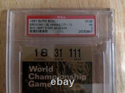 1967 Super Bowl I PACKERS VS CHIEFS PSA 3 Graded Ticket Stub Gold Var. RARE