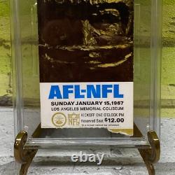 1967 Super Bowl I Ticket Stub Packers Chiefs Bart Starr MVP Gold Variant PSA 5