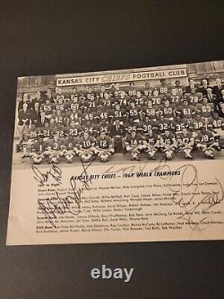1969 Kansas City Chiefs Autographed 8x10 Photo Signed In Person Rare Ex. Cond