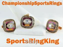 1969 Kansas City Chiefs Championship Super Bowl 10k Gold Cufflinks Ring Top