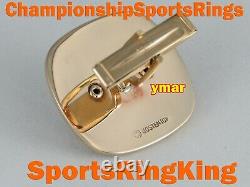 1969 Kansas City Chiefs Championship Super Bowl 10k Gold Cufflinks Ring Top