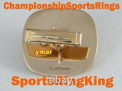 1969 Kansas City Chiefs Championship Super Bowl 10k Gold Cufflinks Ring Top