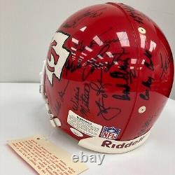 1969 Kansas City Chiefs Super Bowl IV Champions Team Signed Helmet Jsa Coa