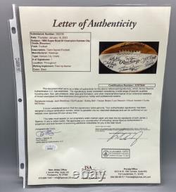 1969 Super Bowl IV Champion Kansas City Chiefs Reunion Signed Football JSA