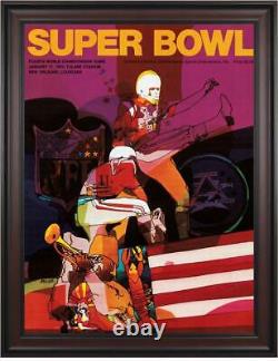 1970 Chiefs vs Vikings Framed 36 x 48 Canvas Super Bowl IV Program Fanatics