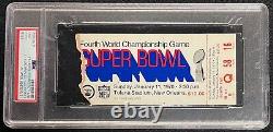 1970 Super Bowl IV Ticket Kansas City Chiefs Psa 2 Black Variation Len Dawson