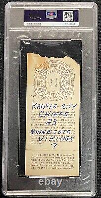 1970 Super Bowl IV Ticket Kansas City Chiefs Psa 2 Black Variation Len Dawson