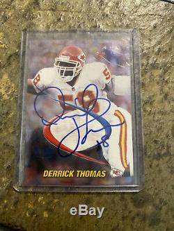 1998 Derrick Thomas Auto Kansas City Chiefs SuperBowl MVP Football NFL Autograph