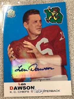 2015 Len Dawson Topps Auto (1969 Anniversary) Super Bowl IV SB-LD KC Chiefs MVP