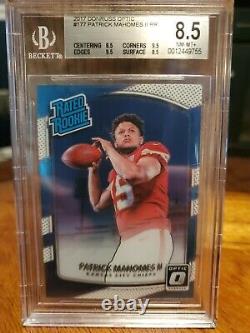 2017 Donruss Optic Patrick Mahomes II Rated Rookie Bgs 8.5 Chiefs Super Bowl
