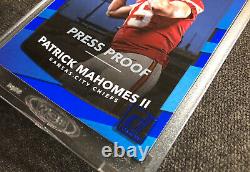 2017 Panini Donruss Press Proof Patrick Mahomes Rookie RC Super Bowl MVP Chiefs