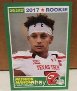 2017 Patrick Mahomes II Aceo Rookie Card #15 Kansas City Chiefs Rare Rc