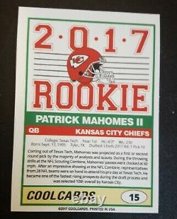 2017 Patrick Mahomes II Aceo Rookie Card #15 Kansas City Chiefs Rare Rc