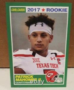 2017 Patrick Mahomes II Aceo Rookie Card #15 Kansas City Chiefs Rare Rc