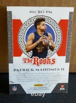 2017 Patrick Mahomes II Panini The Rooks Kansas City Chiefs Nfl-super Bowl Mvp