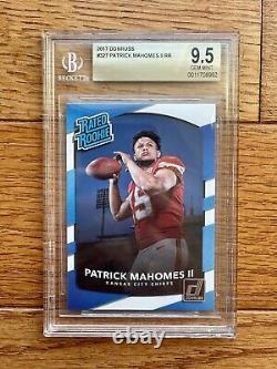 2017 Rated Rookie Patrick Mahomes Donruss BGS 9.5 Gem #327 Chiefs Super Bowl