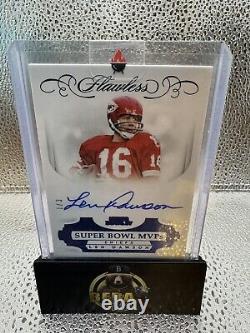 2018 Panini Flawless KC Chiefs Len Dawson Super Bowl MVP 1/3