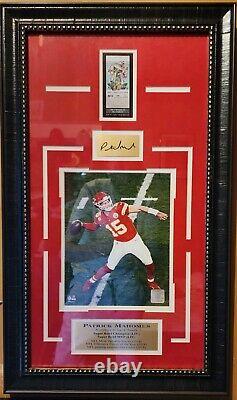 2018 Patrick Mahomes II MVP & SB54 Ticket stub 16×27 Framed Memorabilia Picture