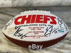 2019 2020 Kansas City Chiefs Super Bowl LIV Team Signed Football NO RESERVE
