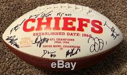 2019 Kansas City Chiefs Signed Autograph Football Mahomes Super Bowl 54 CHAMPS
