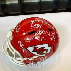 2019 Kansas City Chiefs Super Bowl Champs Team Signed Helmet JSA & Beckett COA