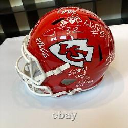 2019 Kansas City Chiefs Super Bowl Champs Team Signed Helmet JSA & Beckett COA