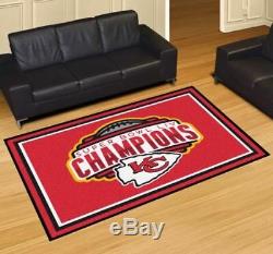 2019 Super Bowl 54 Champion Ultra Plush Rug 60 x 92 NFL Kansas City Chiefs