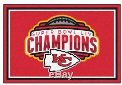 2019 Super Bowl 54 Champion Ultra Plush Rug 60 x 92 NFL Kansas City Chiefs