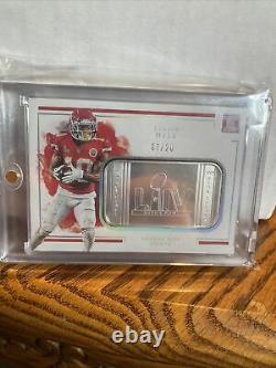 2020 Impeccable Football Tyreek Hill Silver Bar Super Bowl 07 /20 Chiefs