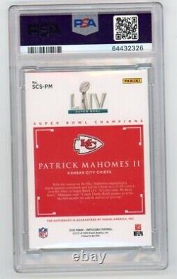 2020 Impeccable Super Bowl Champions PATRICK MAHOMES Auto /25 Chiefs PSA AUTH 10