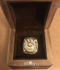 2020 KANSAS CITY CHIEFS SUPER BOWL LIV CHAMPION MAHOMES MVP Sz 9 RING & PINE BOX