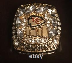 2020 KANSAS CITY CHIEFS SUPER BOWL LIV CHAMPION MAHOMES MVP Sz 9 RING & PINE BOX