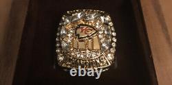 2020 KANSAS CITY CHIEFS SUPER BOWL LIV CHAMPION MAHOMES MVP Sz 9 RING & PINE BOX