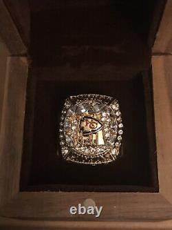 2020 KANSAS CITY CHIEFS SUPER BOWL LIV CHAMPION MAHOMES MVP Sz 9 RING & PINE BOX