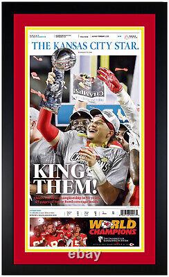 2020 Kansas City Chiefs SUPER BOWL CHAMPS! Framed Original Newspaper