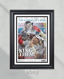 2020 Kansas City Chiefs Super Bowl LIV Framed Newspaper Print Cover Arrowhead St