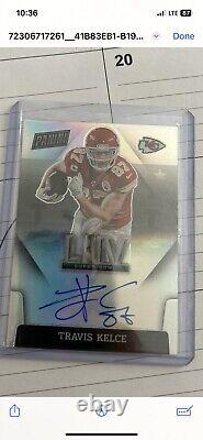 2020 Panini Super Bowl LIV Travis Kelce Signed AUTO Kansas City Chiefs