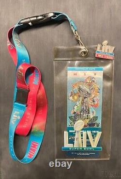 2020 Super Bowl 54 LIV Full Ticket NM Green Chiefs 49ers With PIN and Lanyard