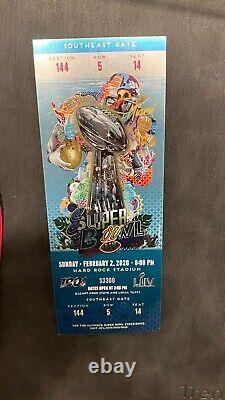2020 Super Bowl 54 LIV Full Ticket NM Green Chiefs 49ers With PIN and Lanyard