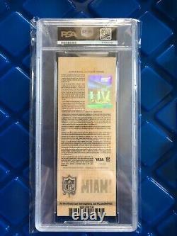 2020 Super Bowl 54 LIV Full Ticket PSA 7 NM Green KC Chiefs 49ers Mahomes MVP