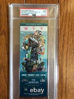 2020 Super Bowl 54 LIV Full Ticket PSA Graded GEM MT 10 Chiefs 49ers Mahomes MVP