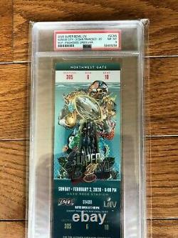 2020 Super Bowl 54 LIV Ticket PSA 8 NM-MT Chiefs Mahomes ONLY 1 GRADED HIGHER