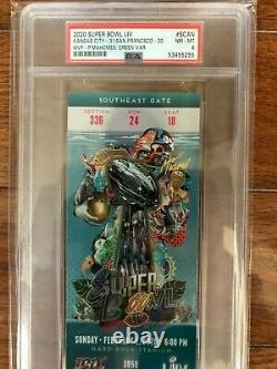 2020 Super Bowl 54 LIV Ticket PSA 8 NM-MT Chiefs Mahomes ONLY 1 GRADED HIGHER