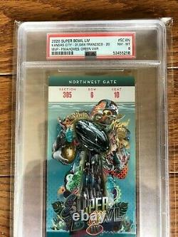 2020 Super Bowl 54 LIV Ticket PSA 8 NM-MT Chiefs Mahomes ONLY 1 GRADED HIGHER