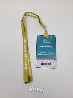 2020 Super Bowl LIV Access Passes Club Pregame Hospitality Pass & Lanyard Chiefs