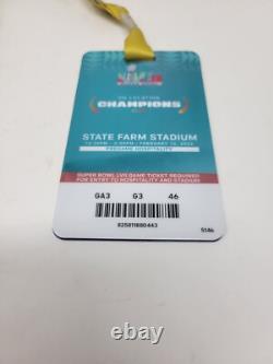 2020 Super Bowl LIV Access Passes Club Pregame Hospitality Pass & Lanyard Chiefs