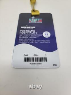 2020 Super Bowl LIV Access Passes Club Pregame Hospitality Pass & Lanyard Chiefs